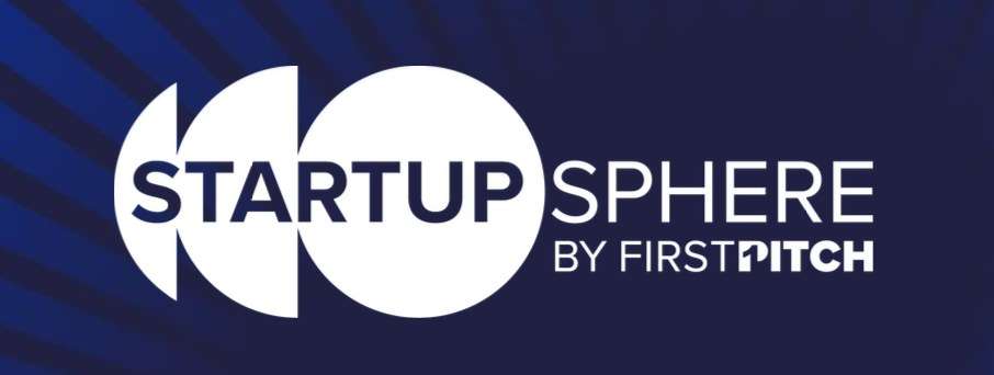 StartupSphere by FirstPitch logo in white on navy